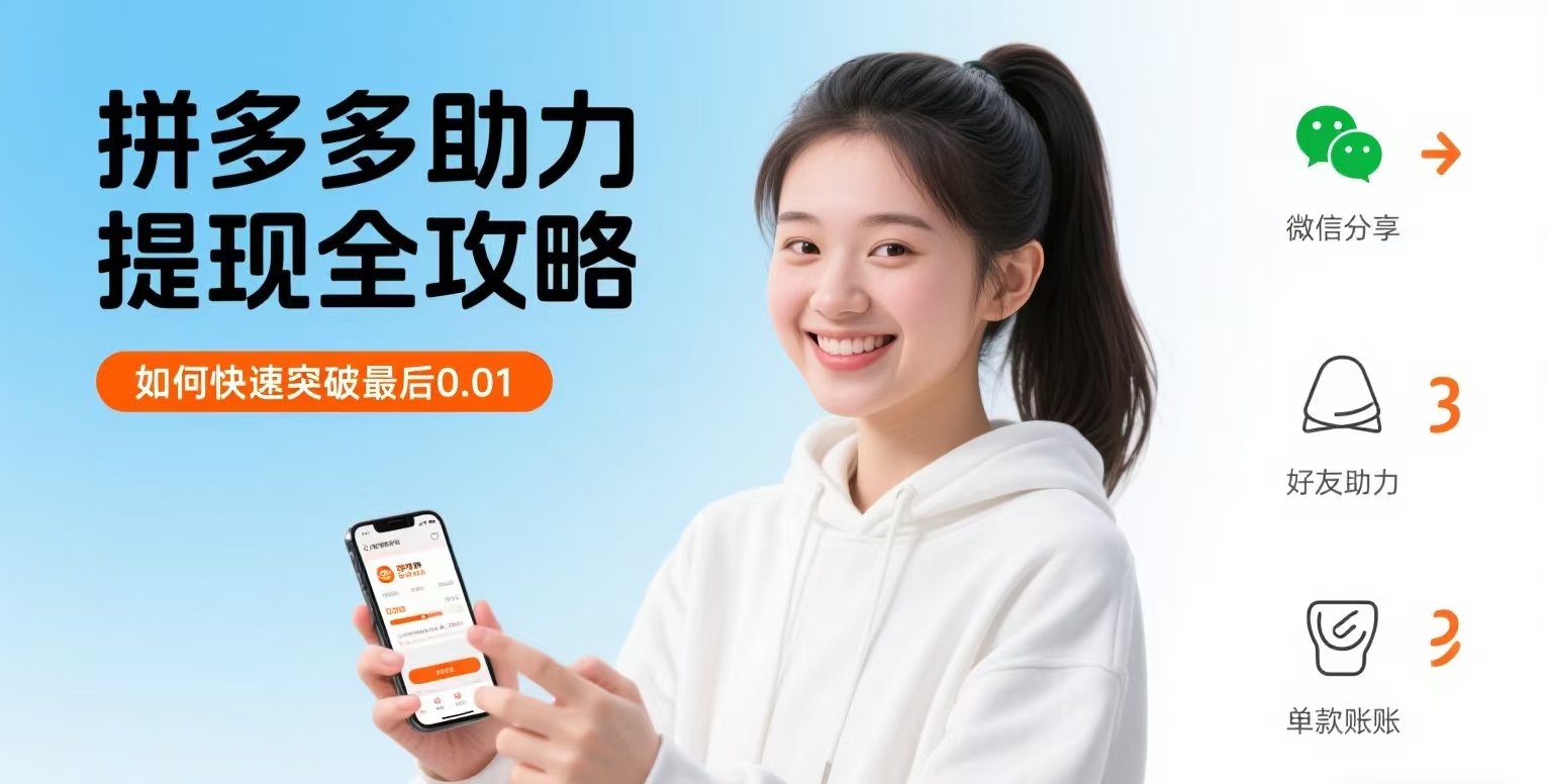 震惊！拼多多助力0.01元终极破解术，90%的人都不知道的提现秘籍
