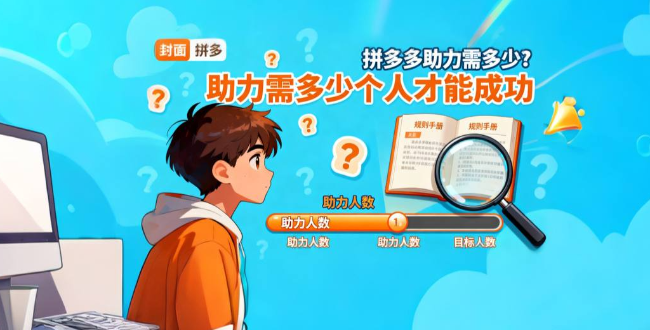 拼多多助力需要多少个人才能成功？详解拼多多助力规则
