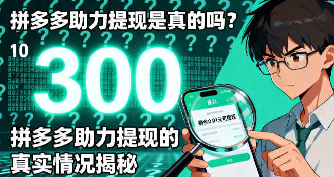 拼多多助力提现是真的吗？拼多多助力提现的真实情况揭秘