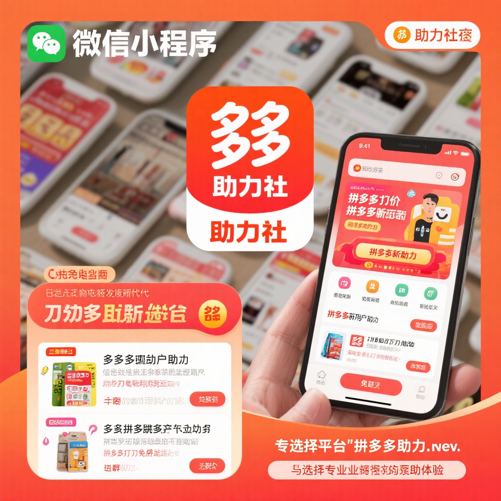 微信小程序助力社 拼多多真人互助砍价新选择