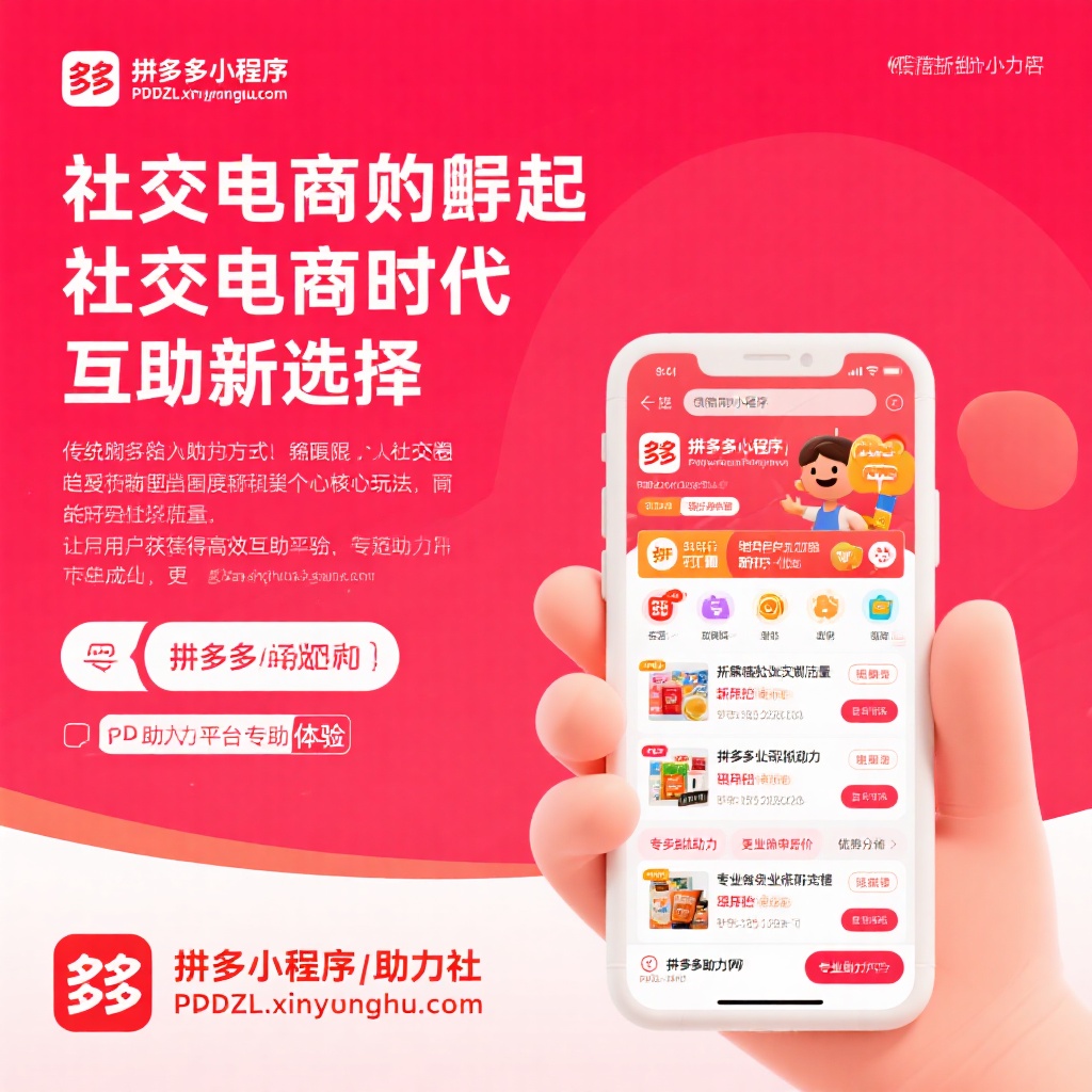 微信小程序与拼多多助力网 社交电商互助新选择