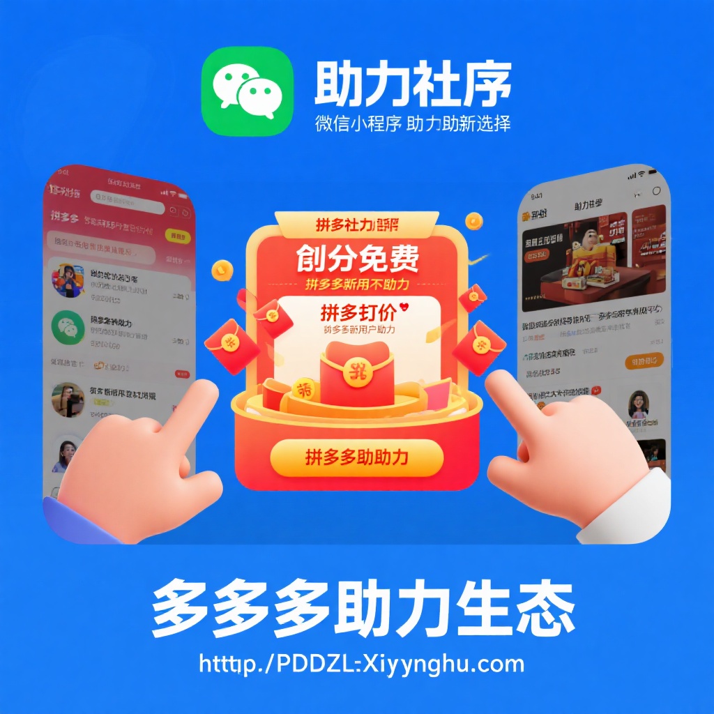 微信小程序助力社拼多多互助新选择真人助力安全高效