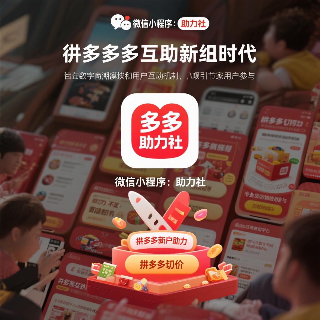 微信小程序助力社拼多多互助新纪元高效解决助力难题
