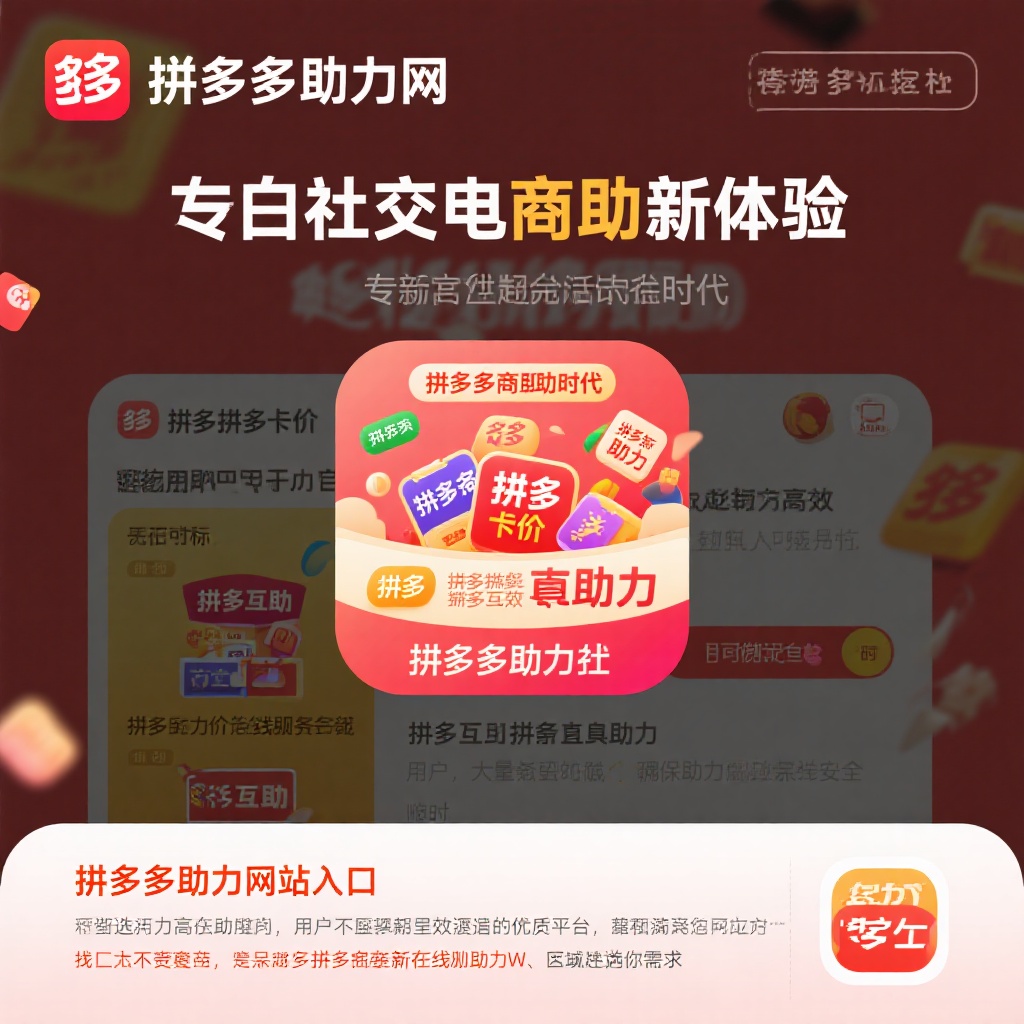 拼多多互助新体验专业助力平台高效安全