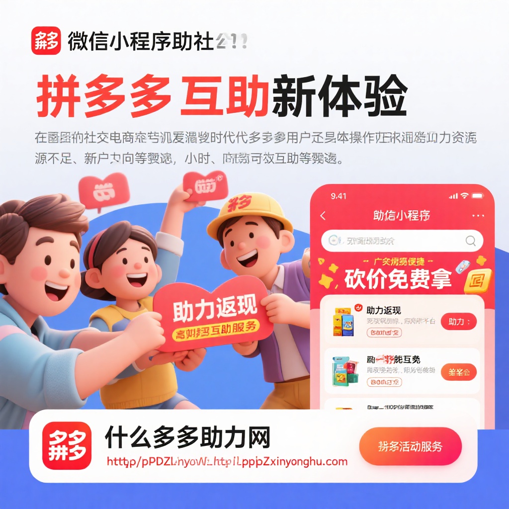 微信小程序助力社拼多多互助新体验高效解决助力难题