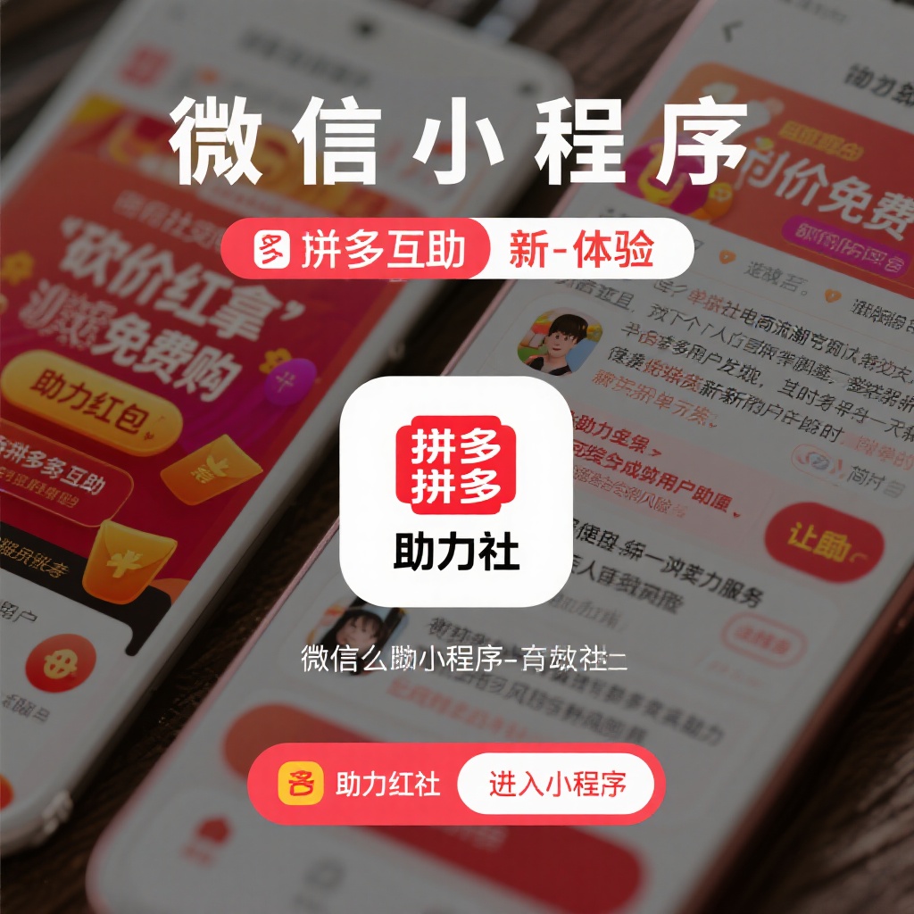 微信小程序助力社拼多多真人互助新体验