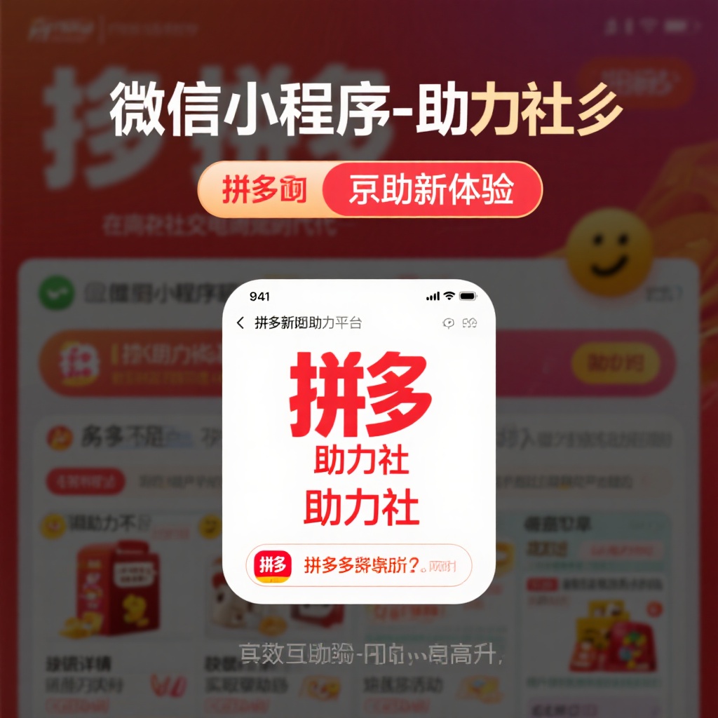 拼多多助力新体验真人互助高效砍价必备神器