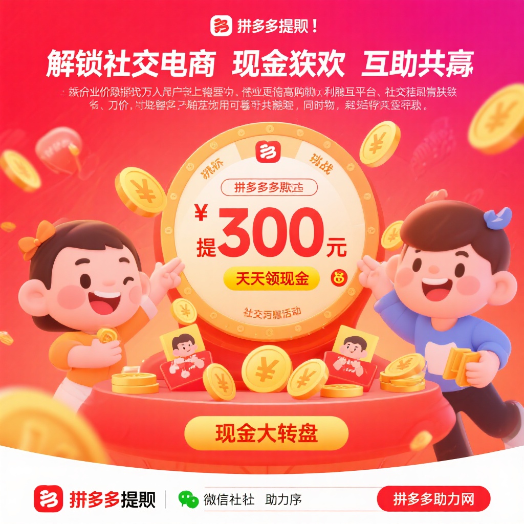 拼多多提现攻略互助平台解锁300元现金狂欢