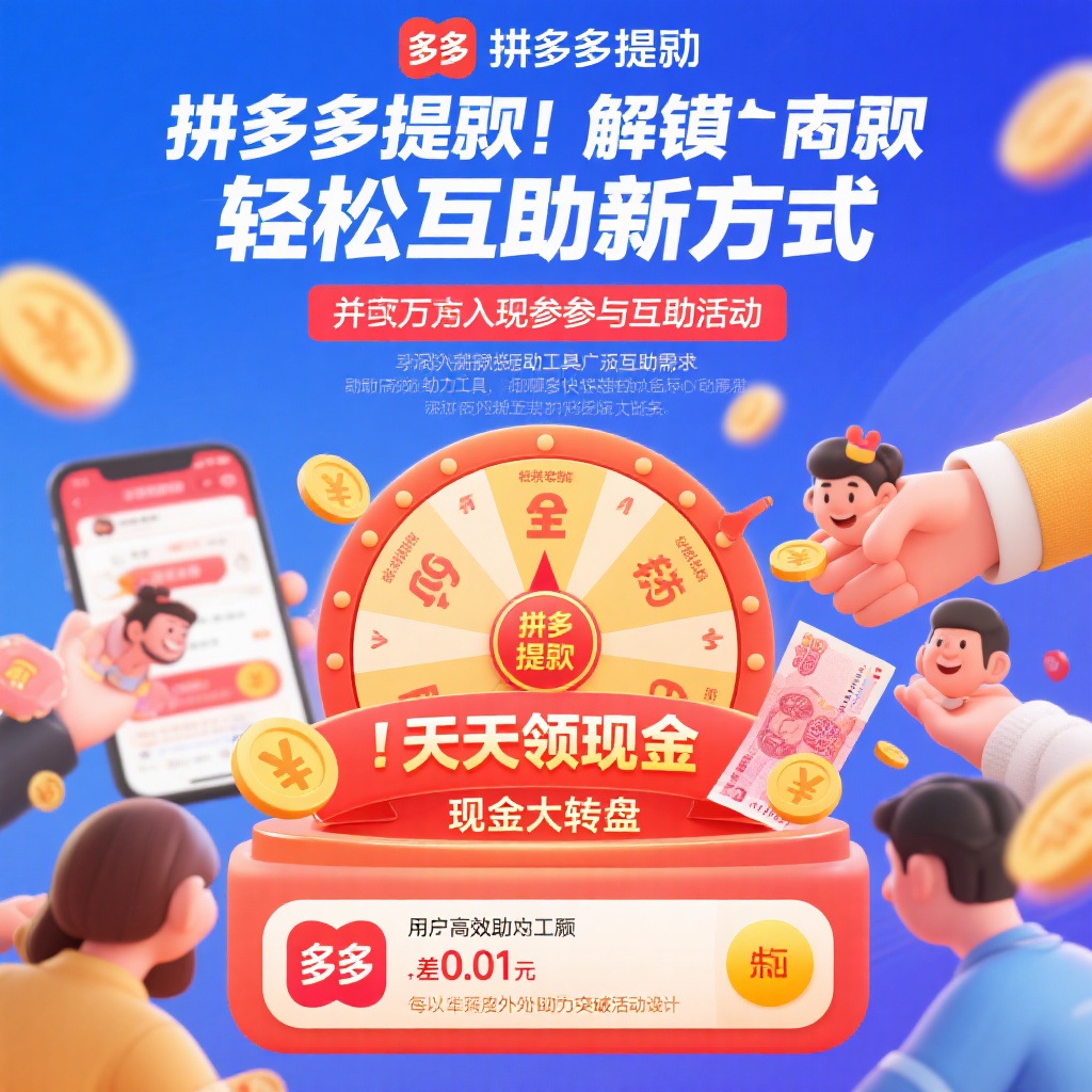 拼多多提现互助新方式轻松解锁现金奖励