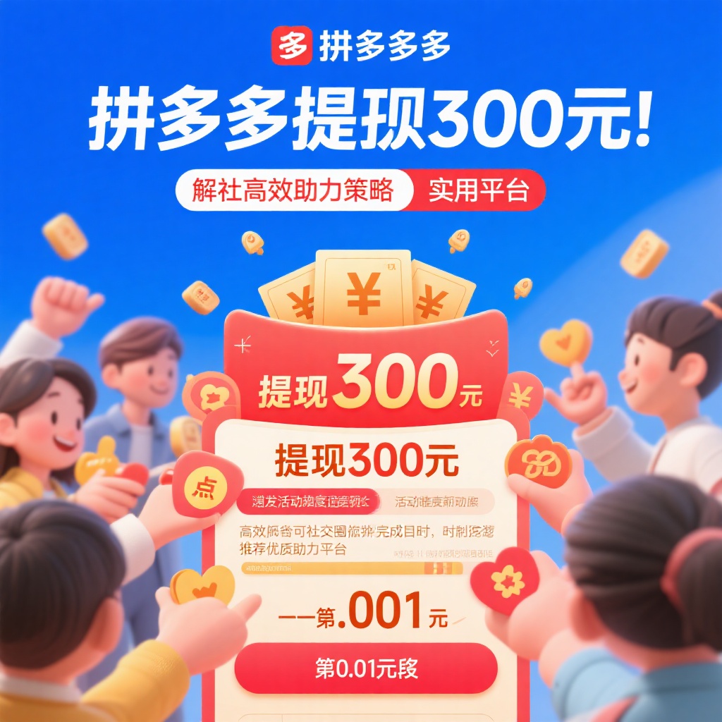拼多多提现300元攻略高效助力平台推荐