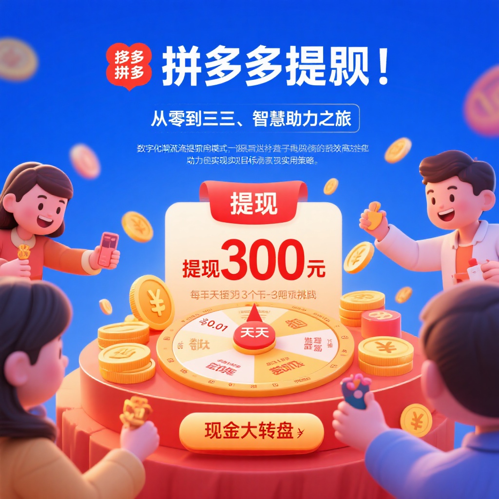 拼多多提现300元攻略真人助力突破001元困境