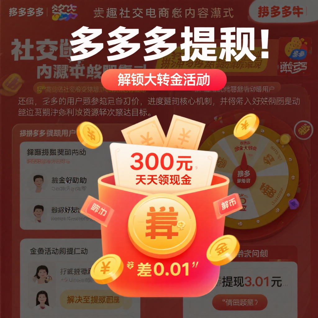 拼多多提现攻略高效助力轻松领现金