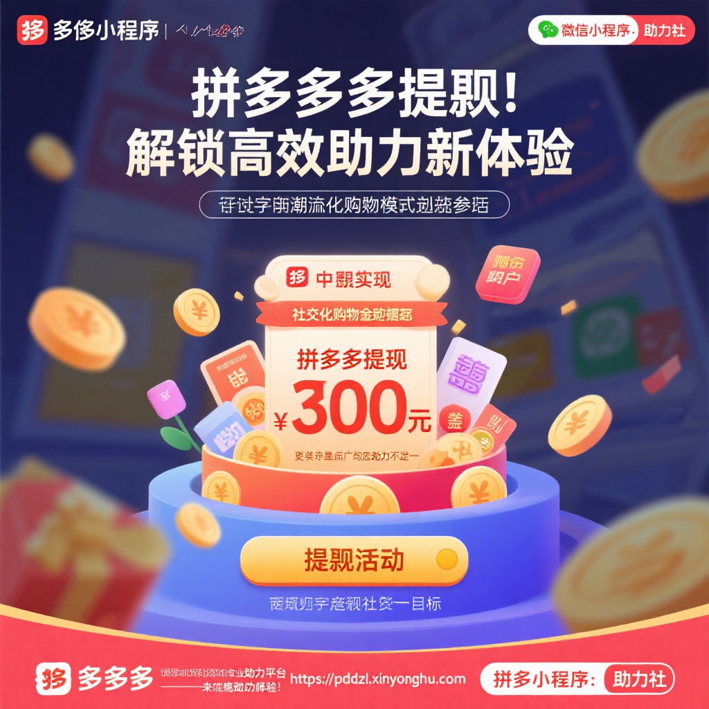 拼多多提现攻略真人助力轻松拿300元现金