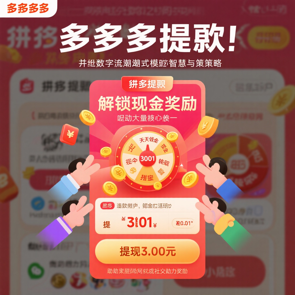 拼多多提现攻略300元轻松拿真人助力破解001元陷阱