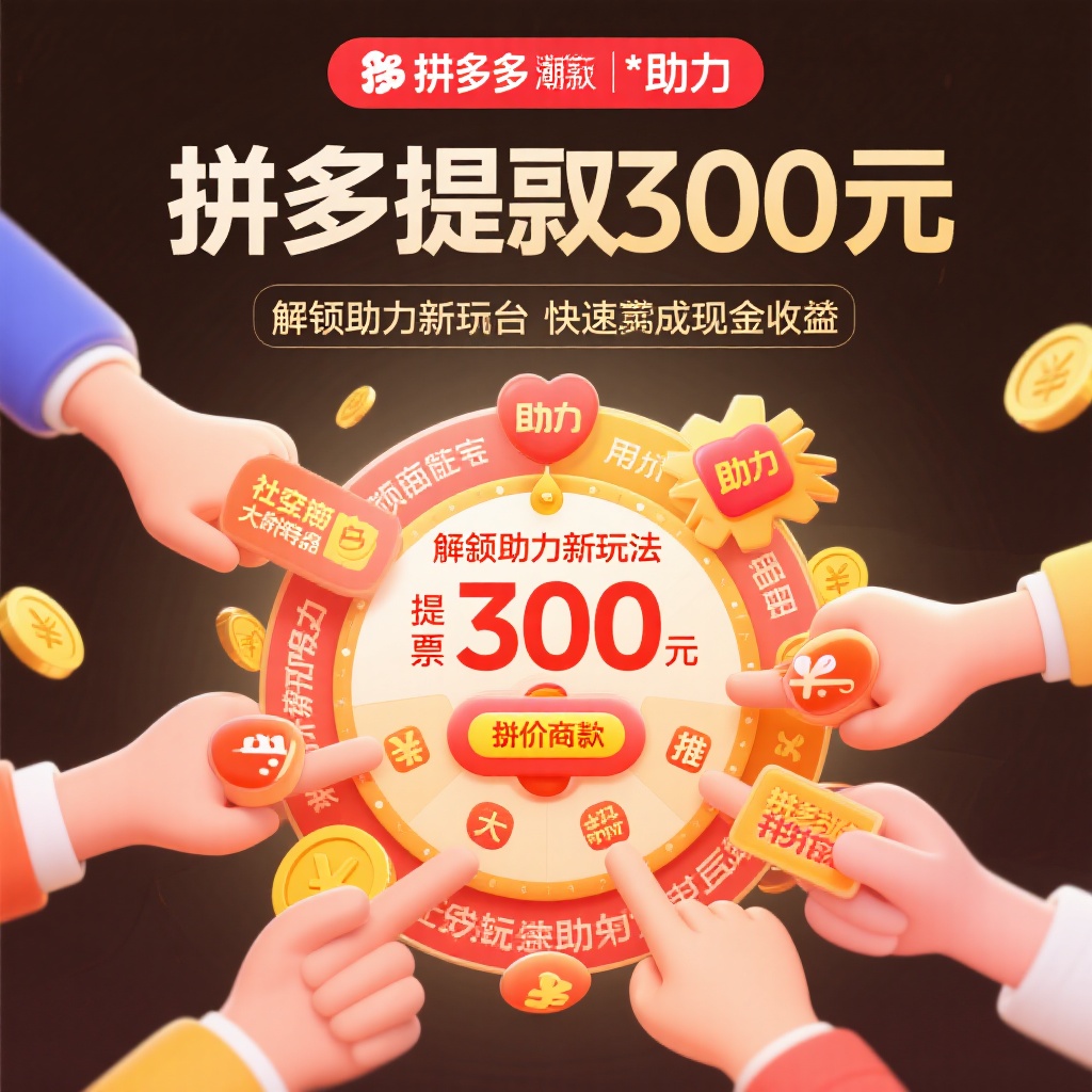 拼多多提现300元攻略真人助力快速到账技巧