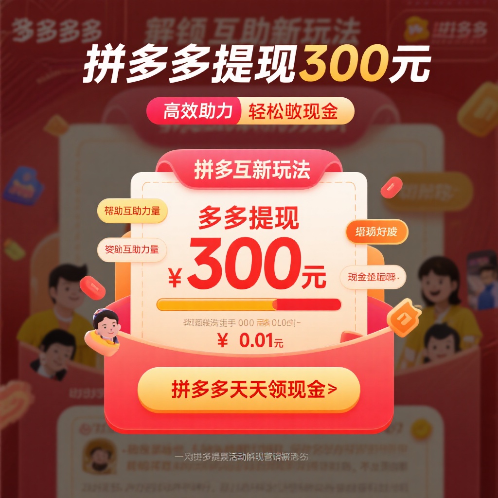 拼多多提现300元互助攻略高效助力轻松拿现金