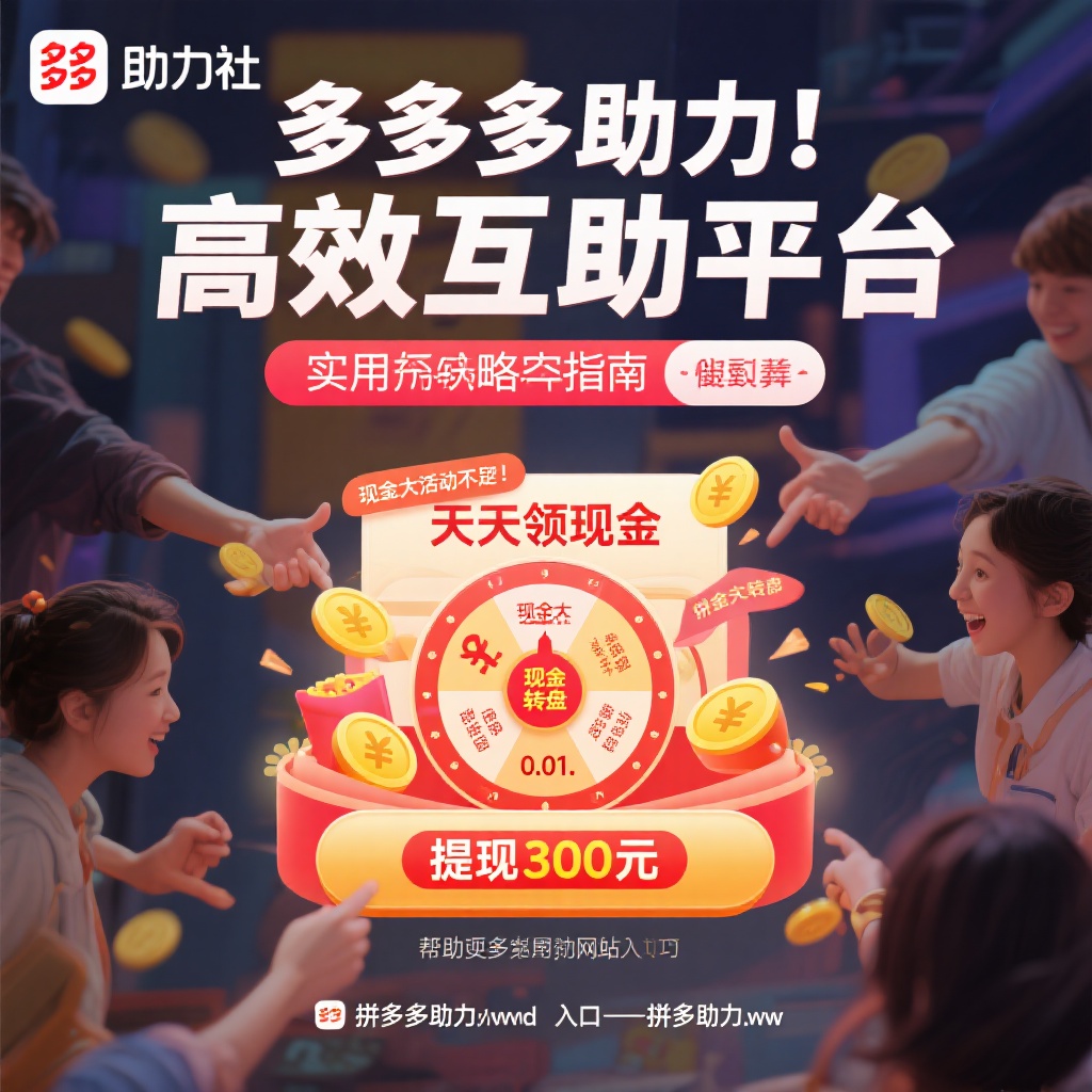 拼多多高效互助攻略真人助力轻松提现砍价