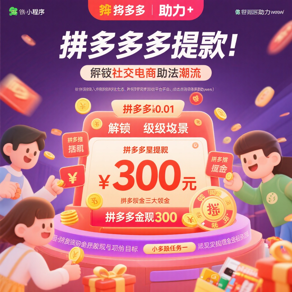 拼多多提现300元终极攻略真人助力轻松拿现金