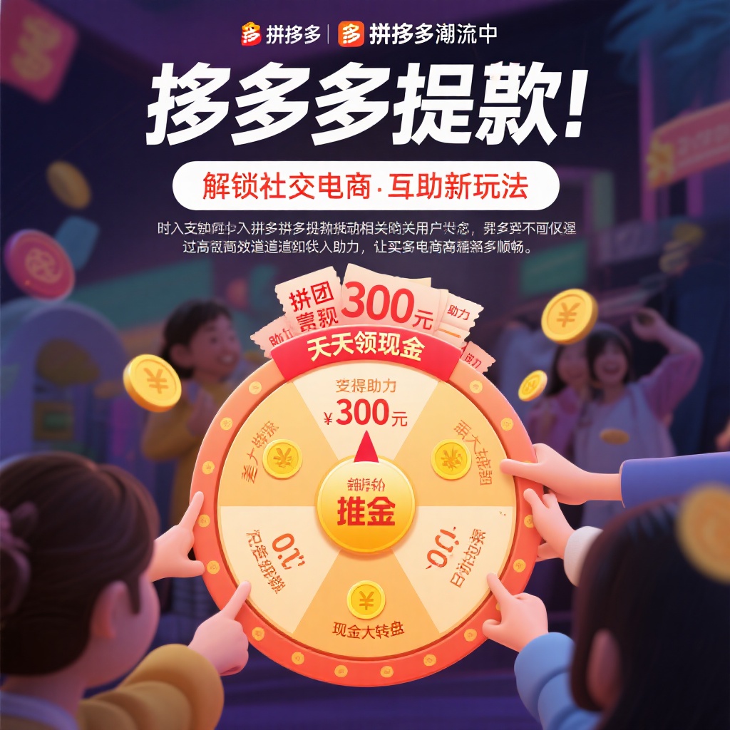 拼多多提现攻略真人互助解锁社交电商新玩法