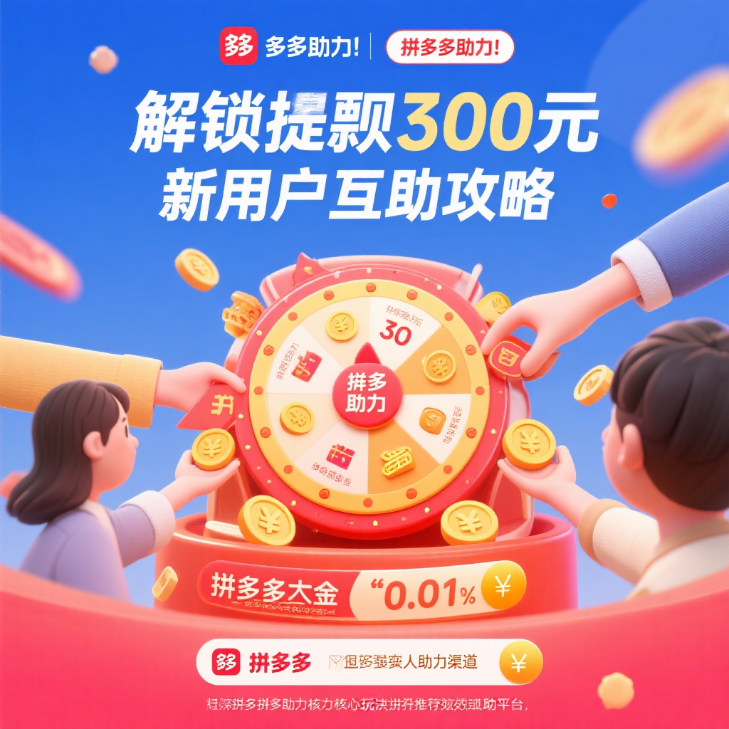 拼多多提现300元新用户互助攻略高效助力轻松解锁