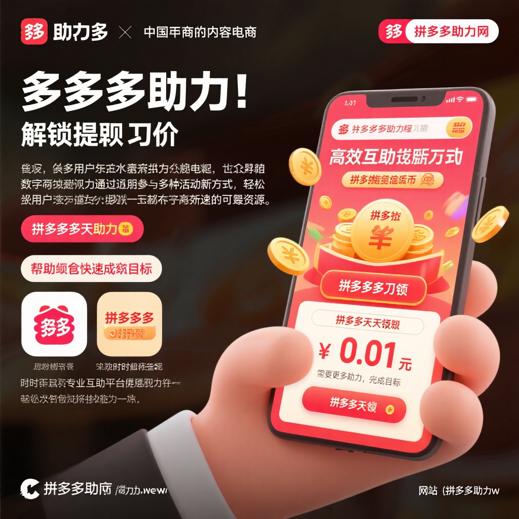 拼多多高效互助解锁提现砍价新方式