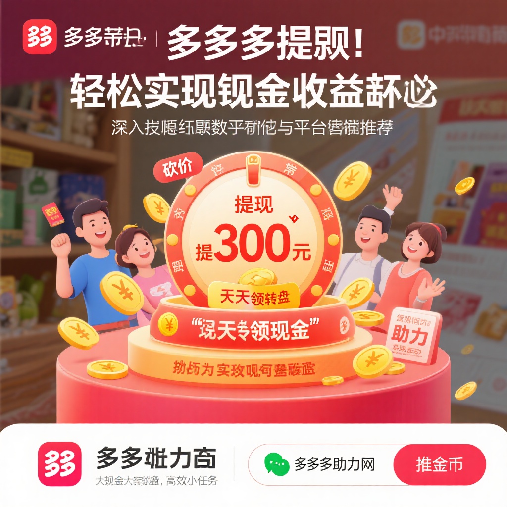 拼多多提现秘诀高效助力平台推荐轻松实现现金收益