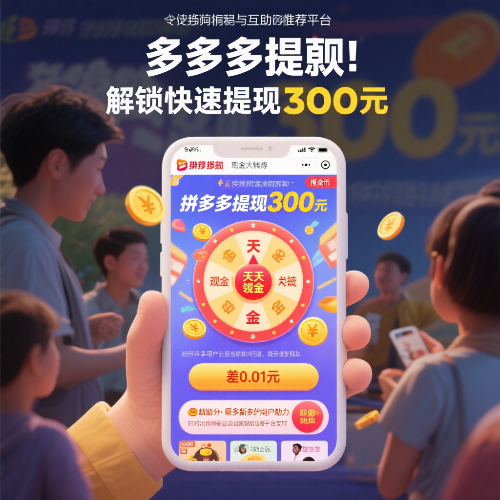 拼多多提现300元秘籍互助平台高效助力技巧