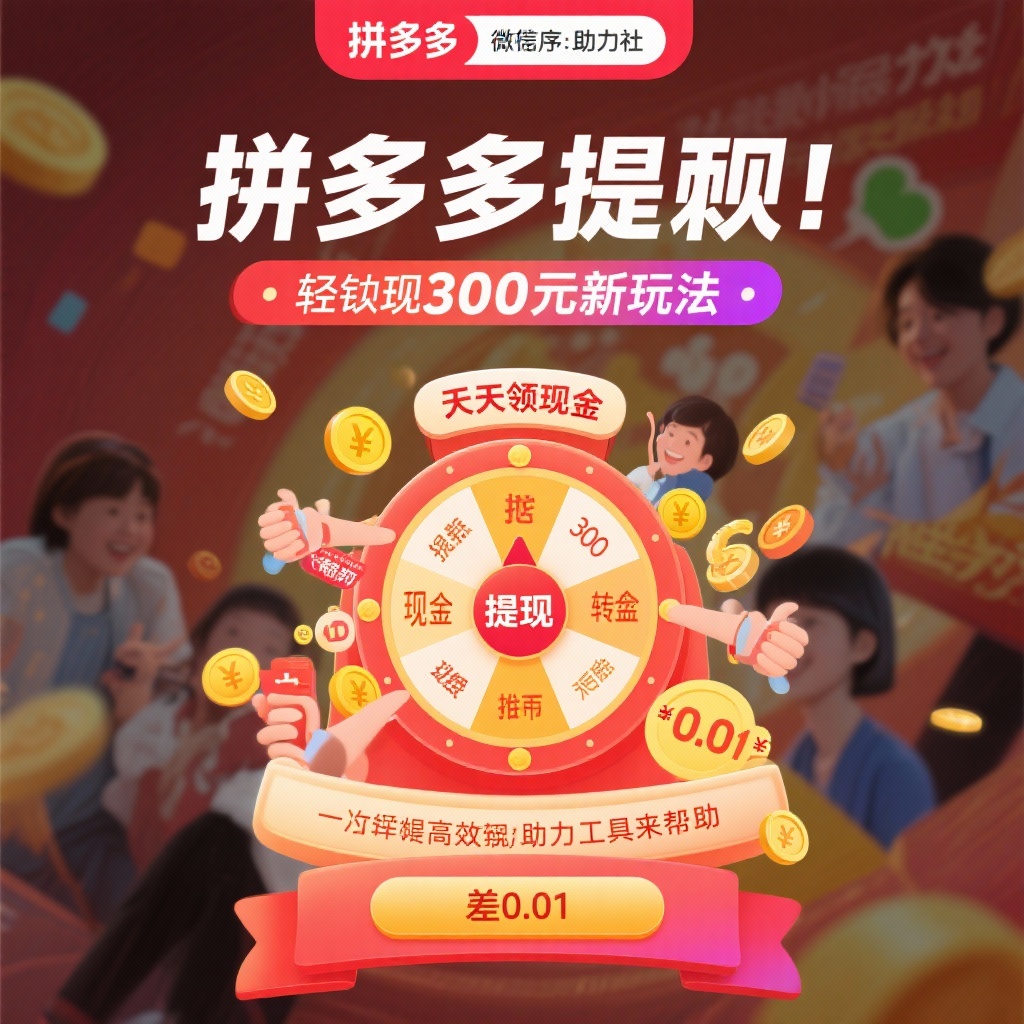 拼多多提现攻略高效助力轻松拿300元现金