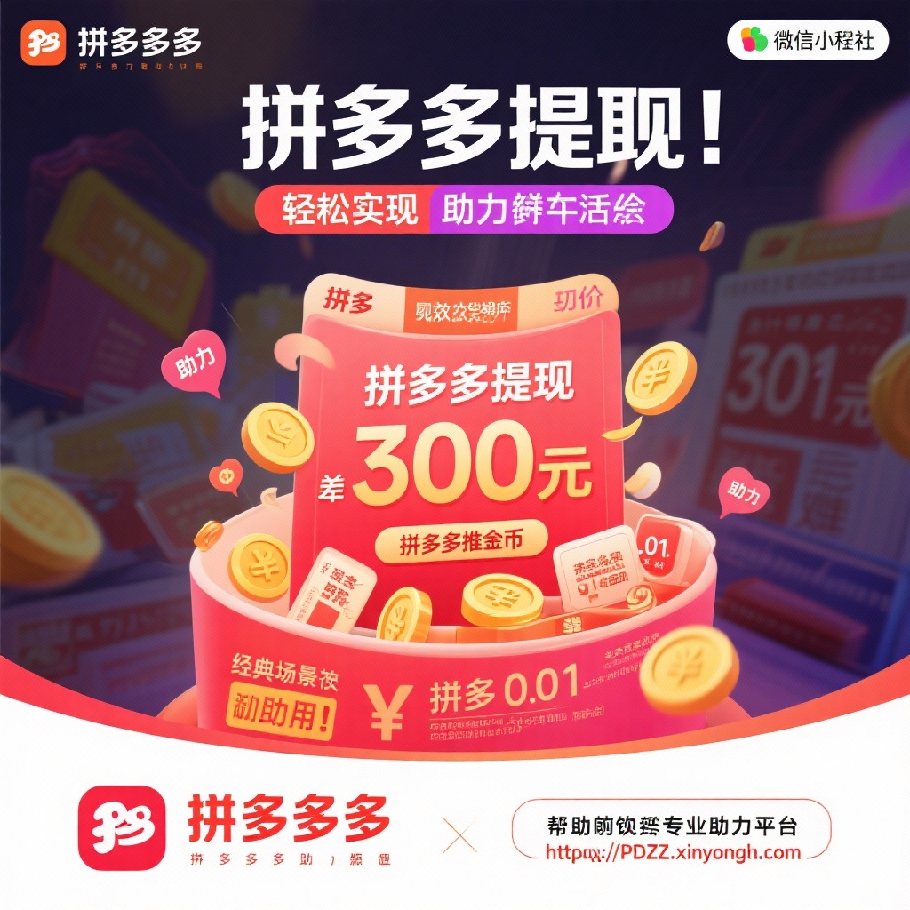 拼多多提现攻略高效助力轻松拿300元现金