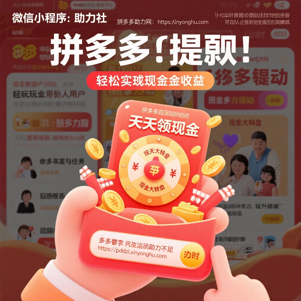 拼多多提现攻略微信小程序助力社轻松实现现金收益