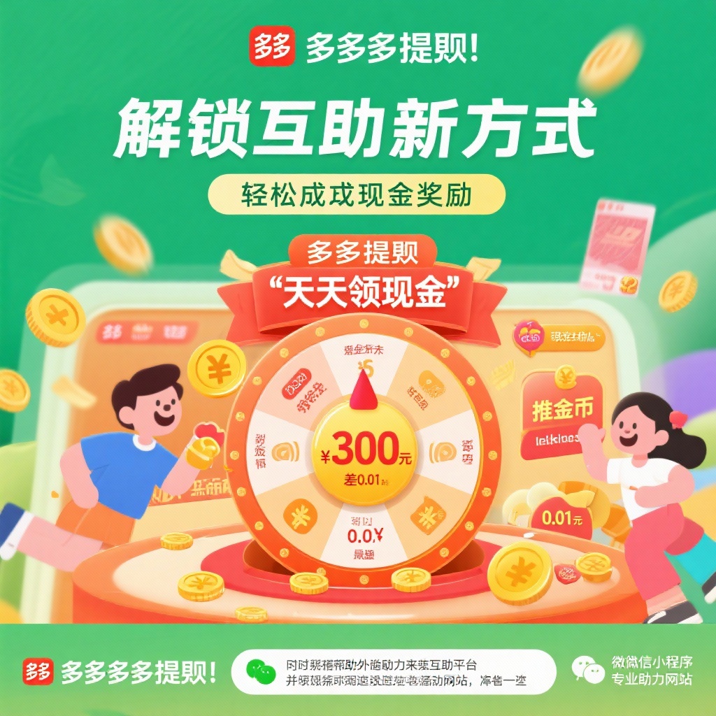 拼多多提现攻略高效互助轻松拿300元现金奖励