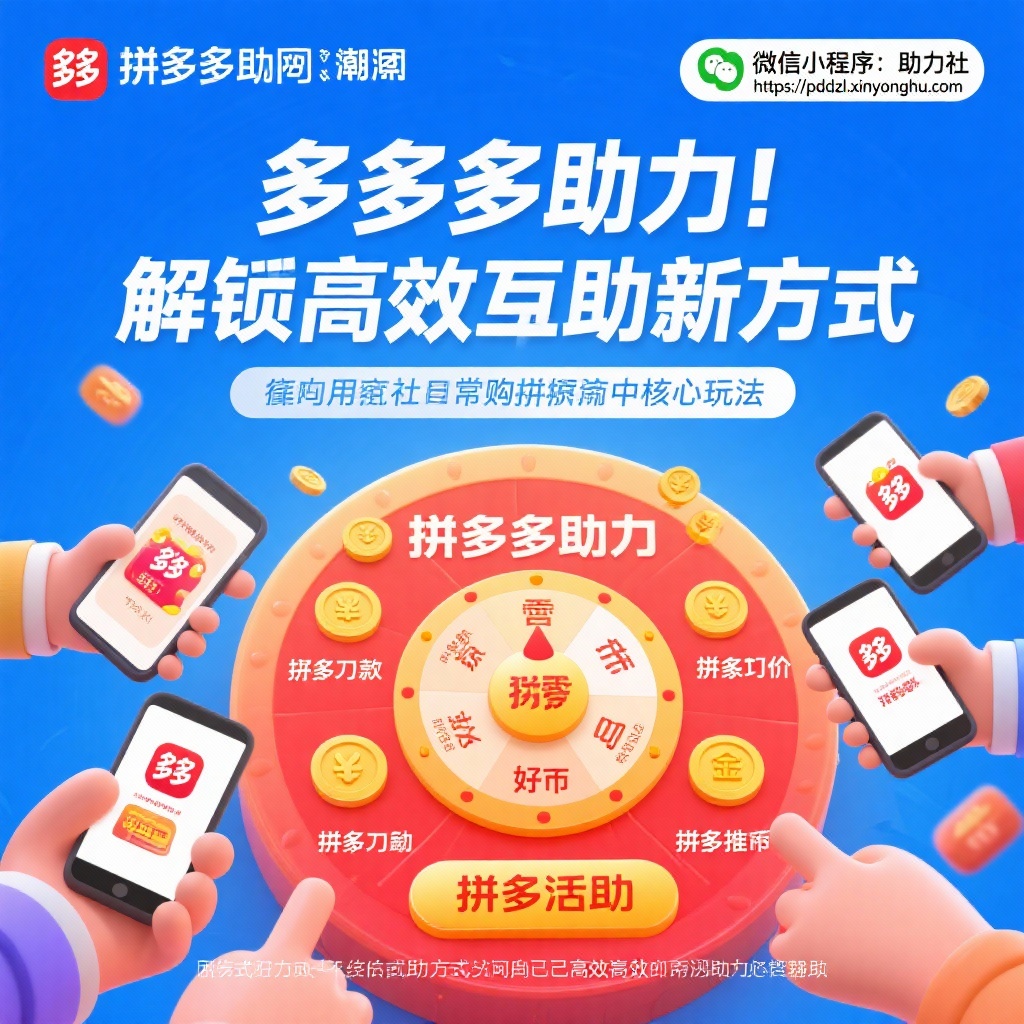 拼多多高效互助新方式专业平台助力轻松提现砍价