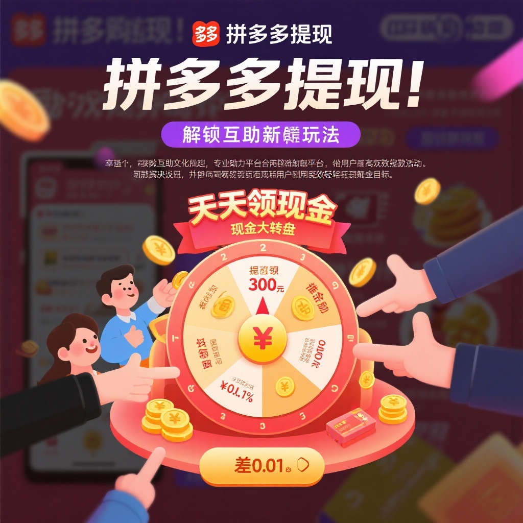 拼多多提现互助新玩法高效助力轻松领现金