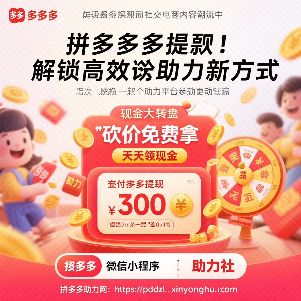 拼多多提现高效助力新方式轻松实现现金奖励