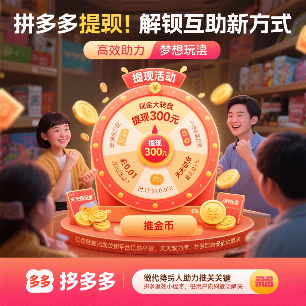 拼多多提现互助新方式高效助力梦想成真